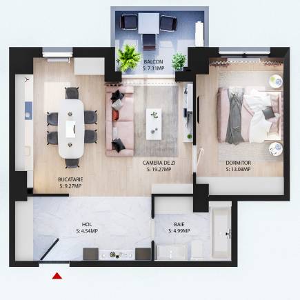 Apartament tip 2-A