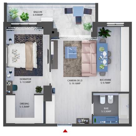 Apartament tip 2-C