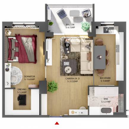 Apartament tip 2-I