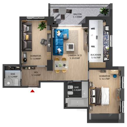 Apartament tip 3-A