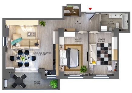 Apartament tip 3-A